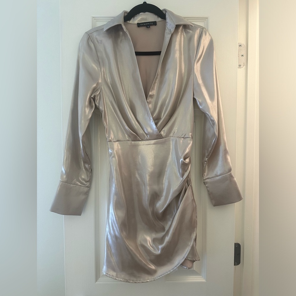 Dynamite Margot Collard Wrap Dress